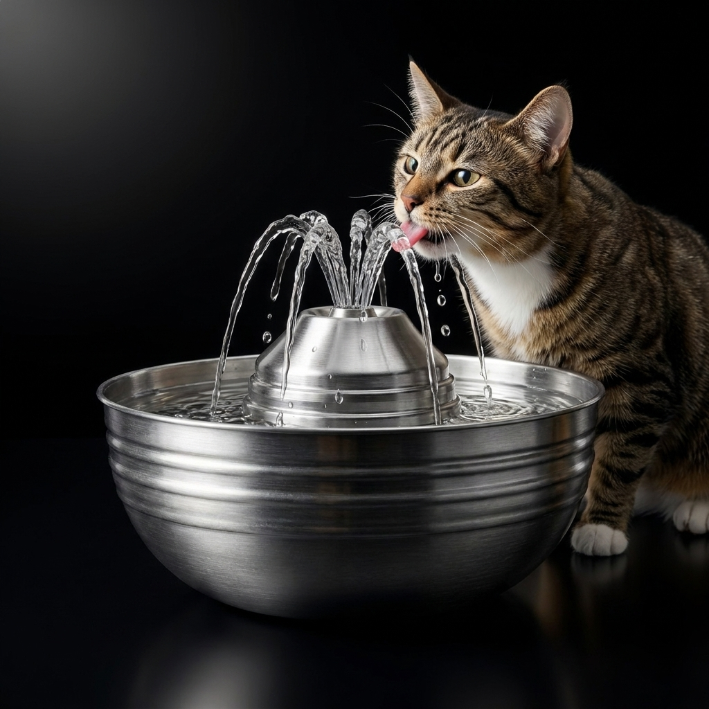 Softie™ Cat Stainless Steel Water Fountain