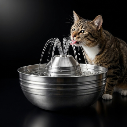 Softie™ Cat Stainless Steel Water Fountain