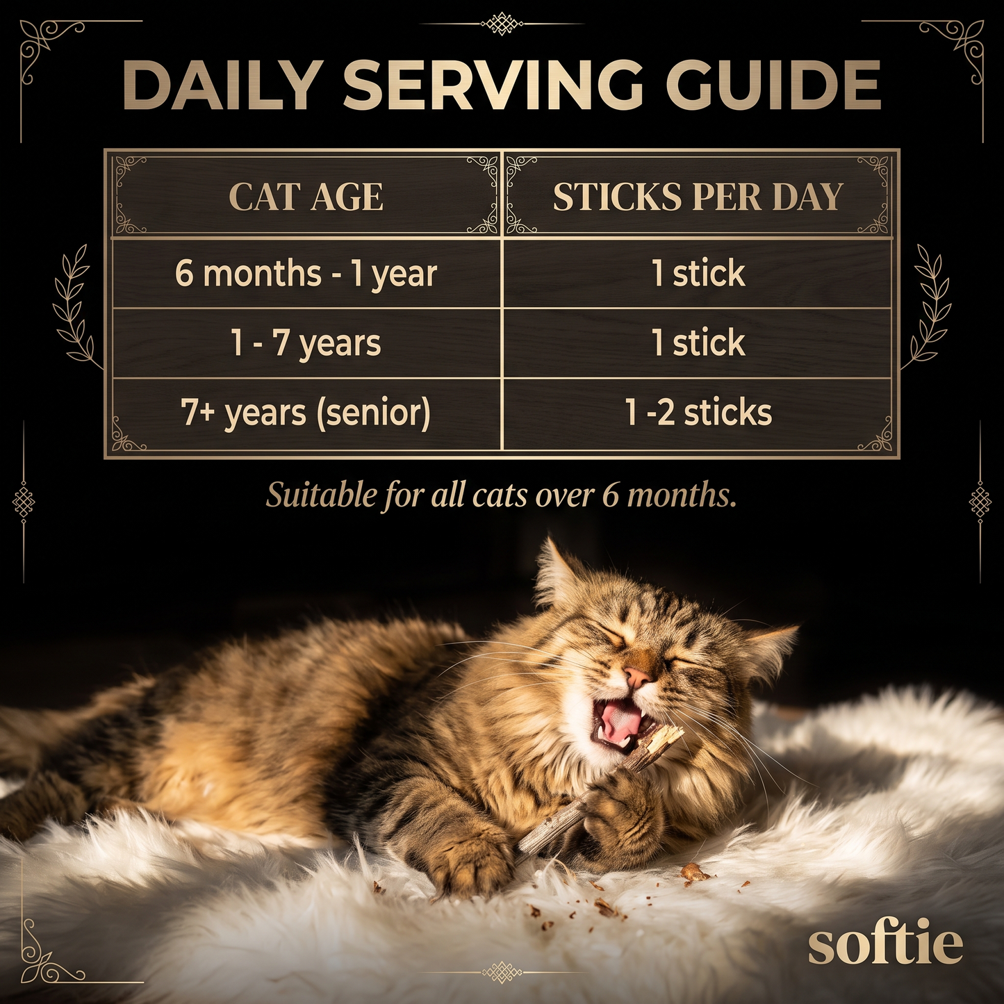 Softie™ Cat Natural Silver Vine Sticks
