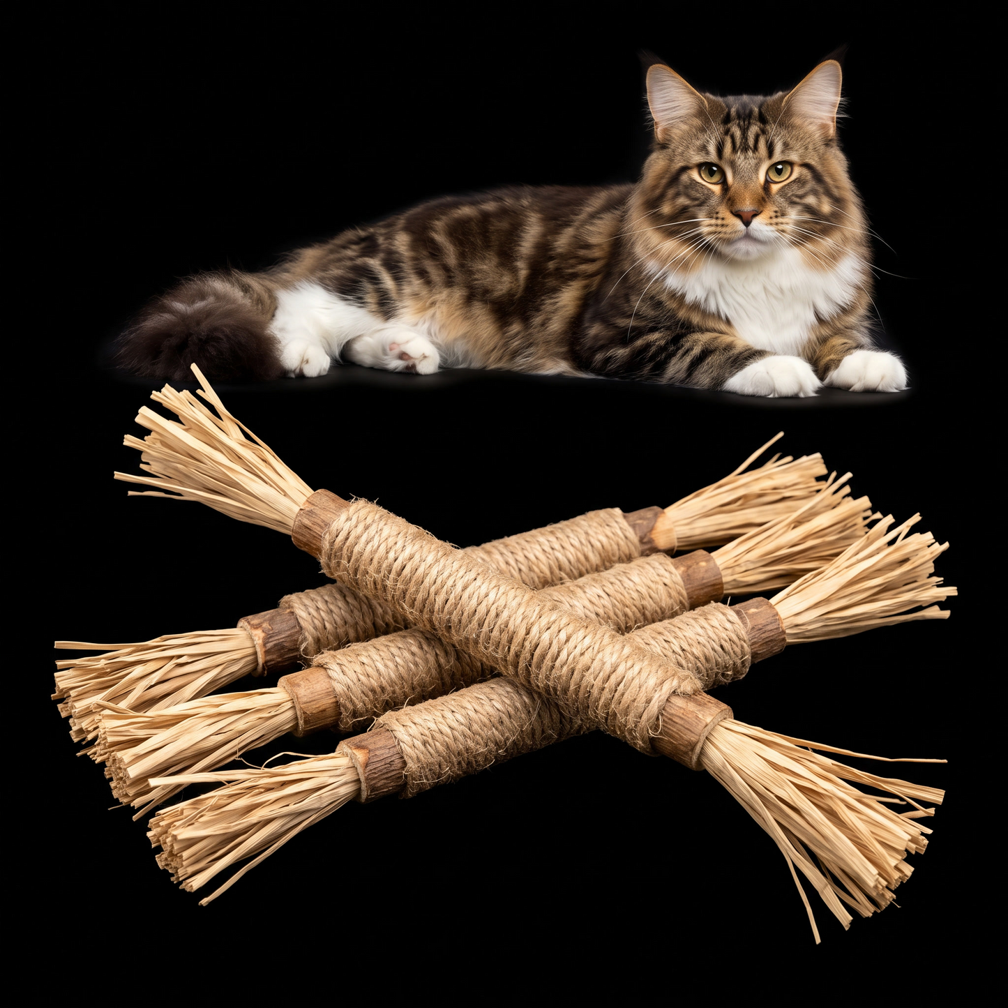 Softie™ Cat Natural Silver Vine Sticks