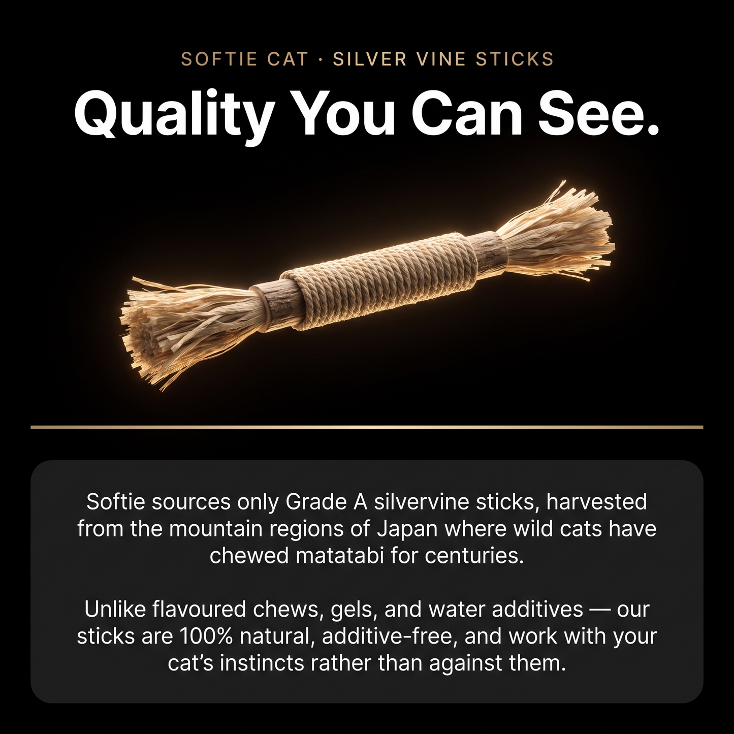 Softie™ Cat Natural Silver Vine Sticks