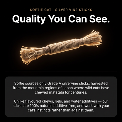 Softie™ Cat Natural Silver Vine Sticks